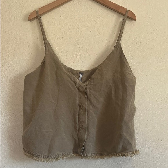 YFB Tops - Casual Olive Button-Down Camisole